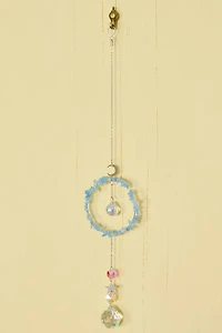Buy Aquamarine Circle Moon Suncatcher Online at Earthbound Trading