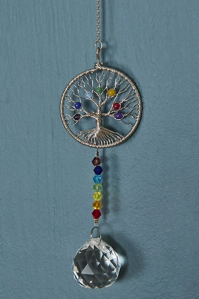 Buy Rainbow Dyed Stone Tree of Life Suncatcher Online at Earthbound Trading