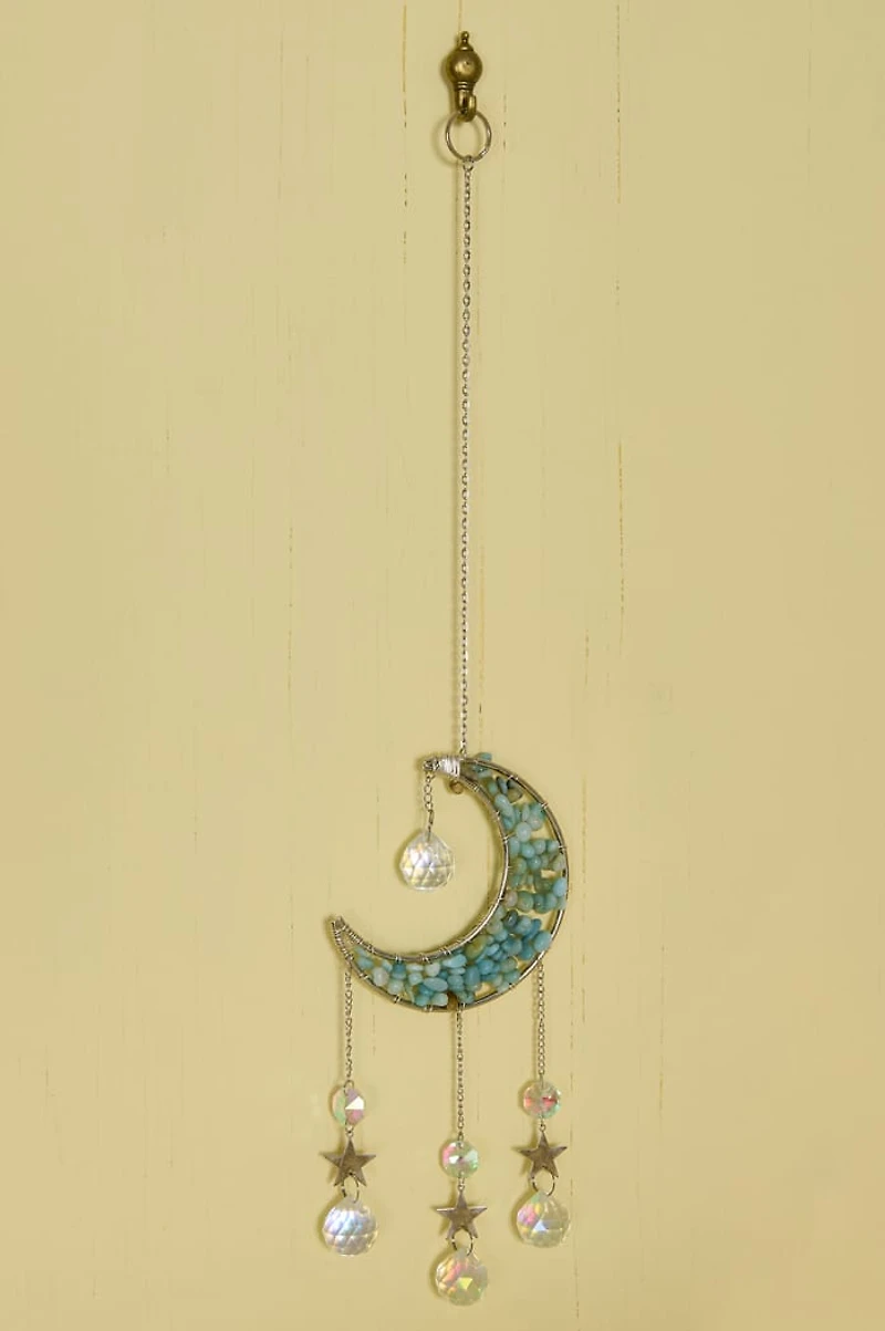 Buy Amazonite Crescent Moon Suncatcher Online at Earthbound Trading