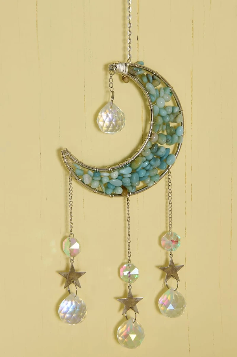 Buy Amazonite Crescent Moon Suncatcher Online at Earthbound Trading