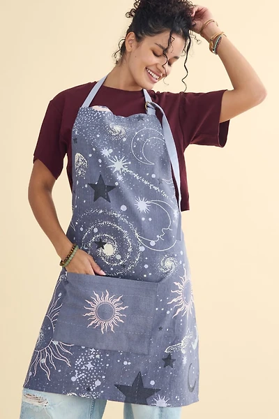 Navy Celestial Kitchen Apron