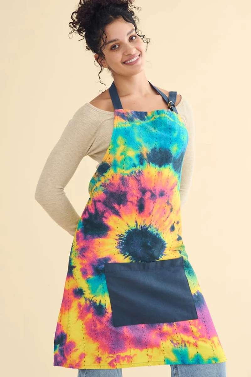 Rainbow Tie Dye Kitchen Apron
