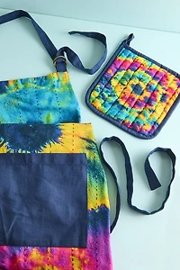 Rainbow Tie Dye Potholder