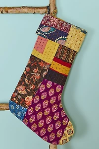 Buy Assorted Kantha Fabric Stocking Online at Earthbound Trading