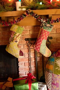 Buy Assorted Kantha Fabric Stocking Online at Earthbound Trading