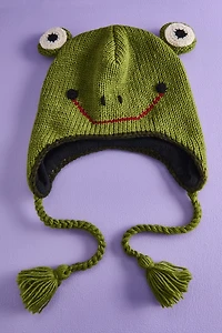 Green Frog Animal Wool Beanie