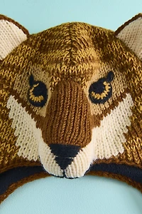 Buy Brown Fox Animal Wool Beanie Online at Earthbound Trading
