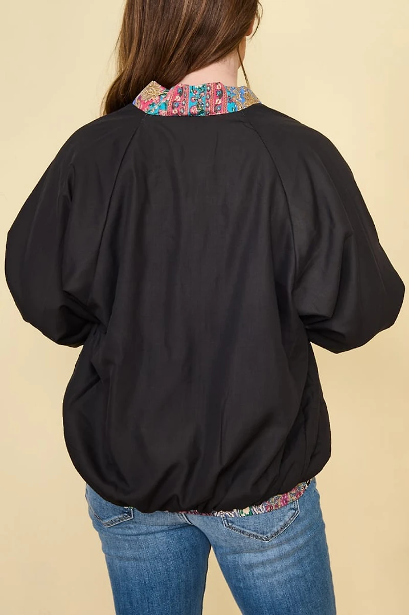Buy Patchwork Sari Reversible Bomber Jacket Online at Earthbound Trading