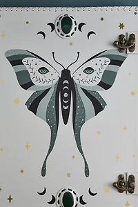 XL Green Moon Moth Leather Journal