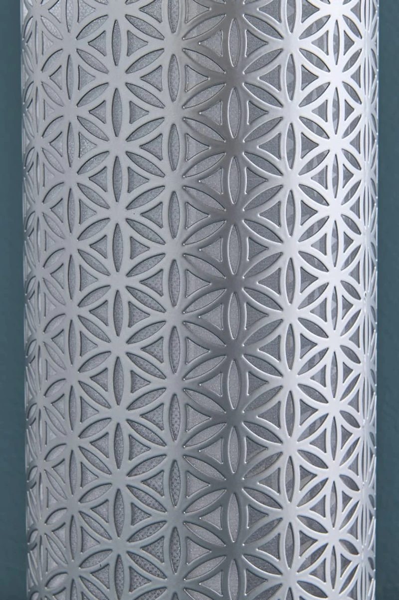 Silver Flower of Life Electric Oil Burner and Touch Lamp