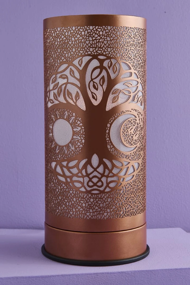 Bronze Celestial Tree of Life Electric Oil Burner and Touch Lamp
