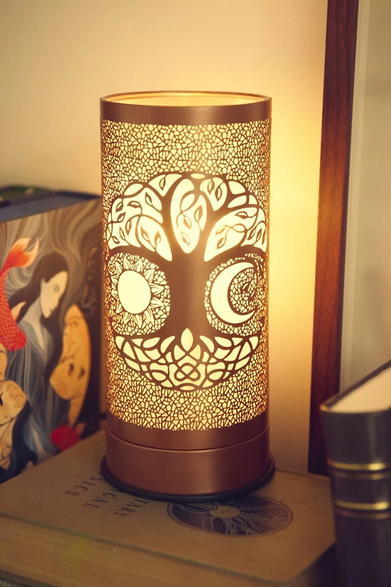 Bronze Celestial Tree of Life Electric Oil Burner and Touch Lamp