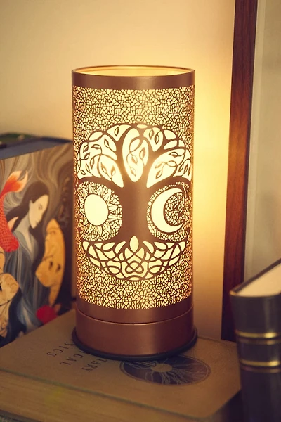 Bronze Celestial Tree of Life Electric Oil Burner and Touch Lamp