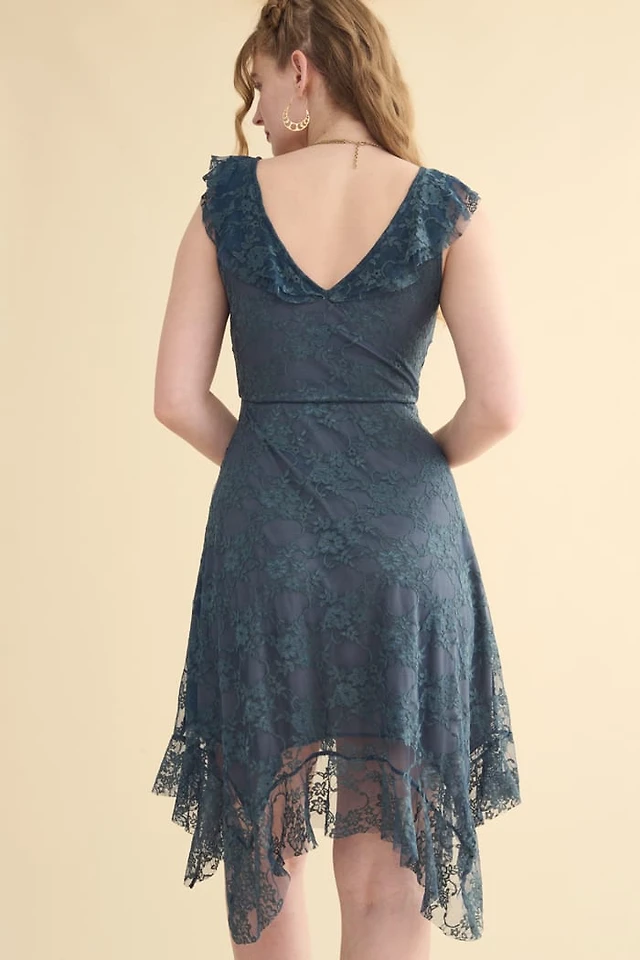 sachin and babi light blue dress Free People Floral Bell Sleeve Mini Dress Women's PXS Fairy Boho Whimsical