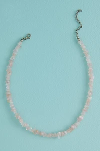 Rose Quartz Mini Gemstone Chip Necklace