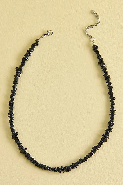 Black Tourmaline Mini Gemstone Chip Necklace