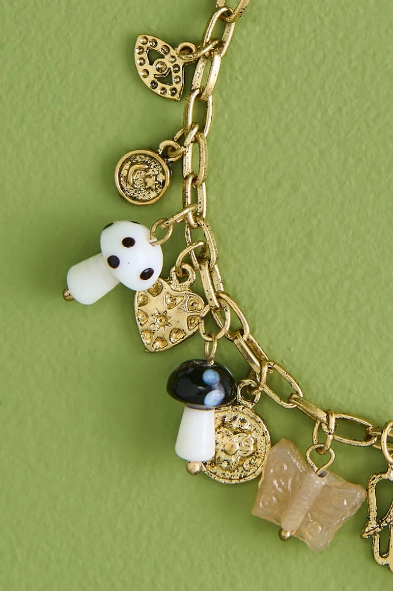 Trippy Mushroom Charm Bracelet