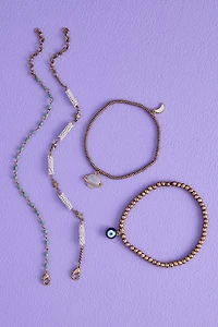 Cosmic Protection Evil Eye Beaded Bracelet Set