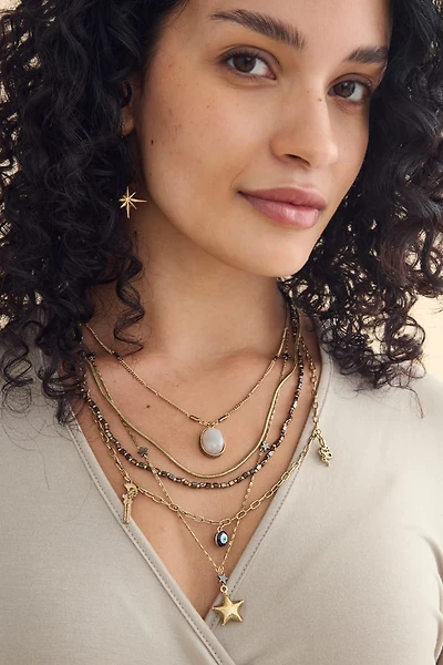 Buy Agate Moonlit Fantasy Charm Layered Necklace Online at Earthbound Trading