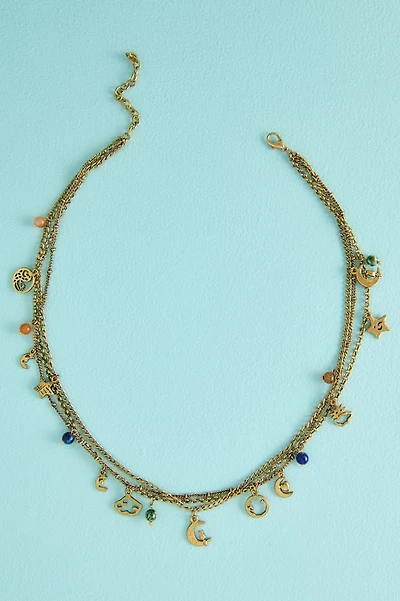 Buy Green Jasper Mystic Moon Triple Layered Necklace Online at Earthbound Trading