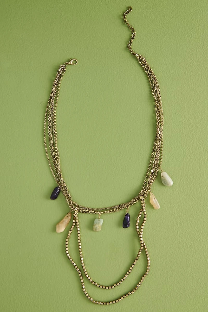 Buy Amethyst Mini Stone Charm Layered Necklace Online at Earthbound Trading