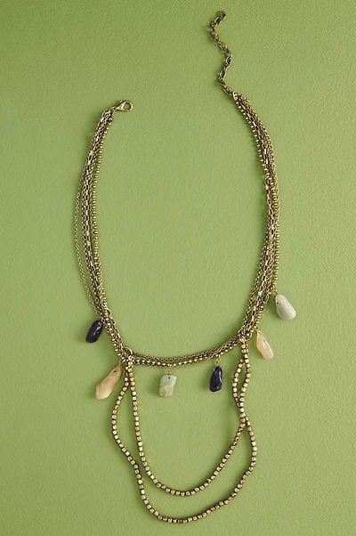 Buy Amethyst Mini Stone Charm Layered Necklace Online at Earthbound Trading