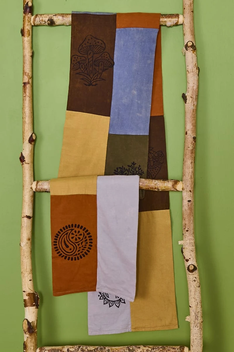 Rainbow Boho Patchwork Scarf