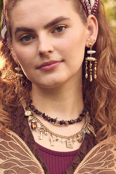 Buy Green Aventurine Faux Pearl Chandelier Earrings Online at Earthbound Trading