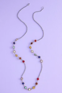 Chakra Stone Long Layering Necklace