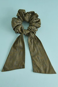 Forest Green Filigree Scrunchie Scarf