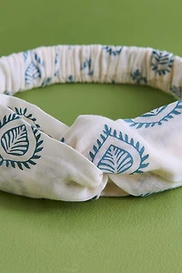 Blue Boho Leaf Headband