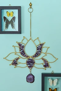 Buy Amethyst Lotus Flower Wall Hanging Online at Earthbound Trading
