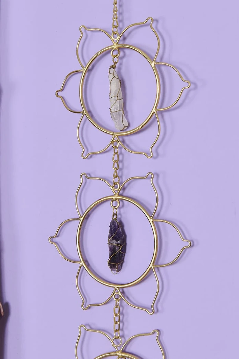Buy Gold Flower Chakra Crystal Wall Garland Online at Earthbound Trading