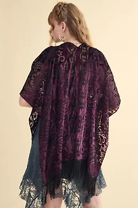 Buy Burgundy Ornate Velvet Burnout Shawl Online at Earthbound Trading