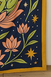 Frog Lotus LG Cotton Blanket