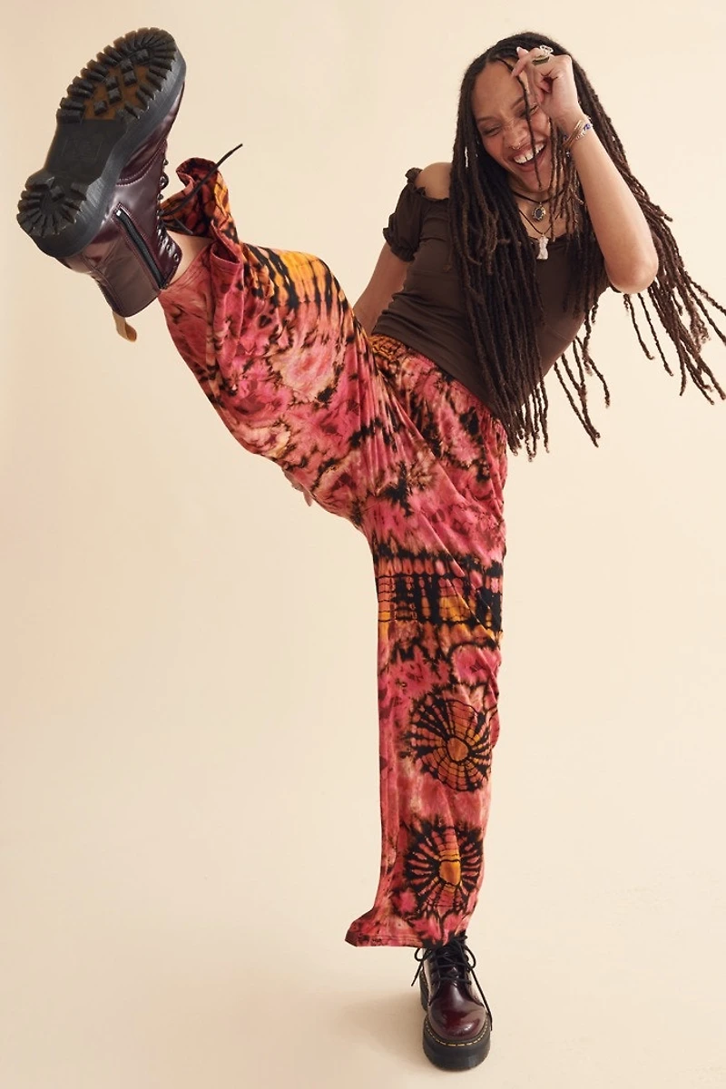 Spiral Tie Dye Wide Leg Pants