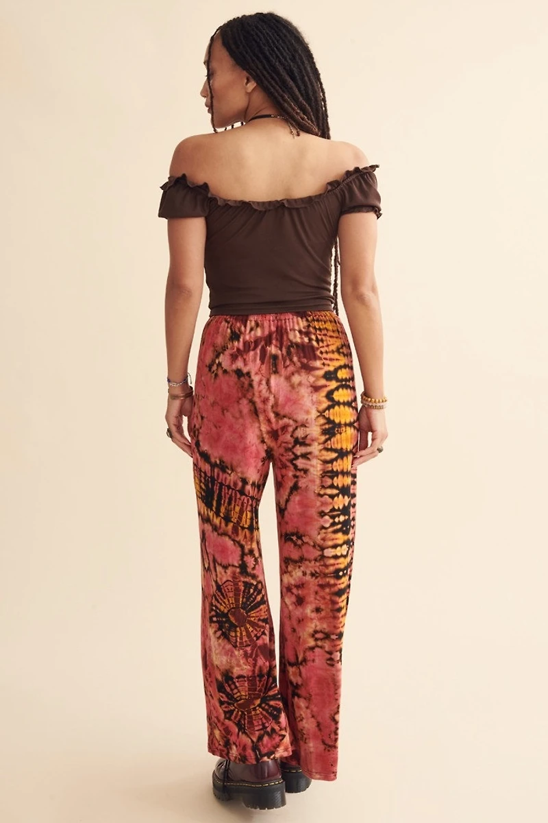 Spiral Tie Dye Wide Leg Pants