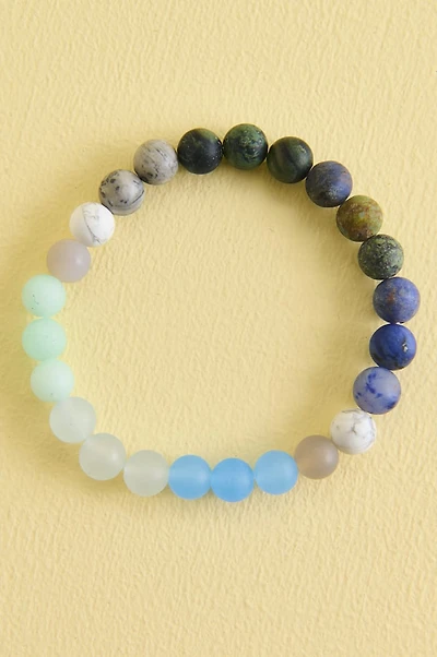 Matte Blue Multi Stone Bracelet