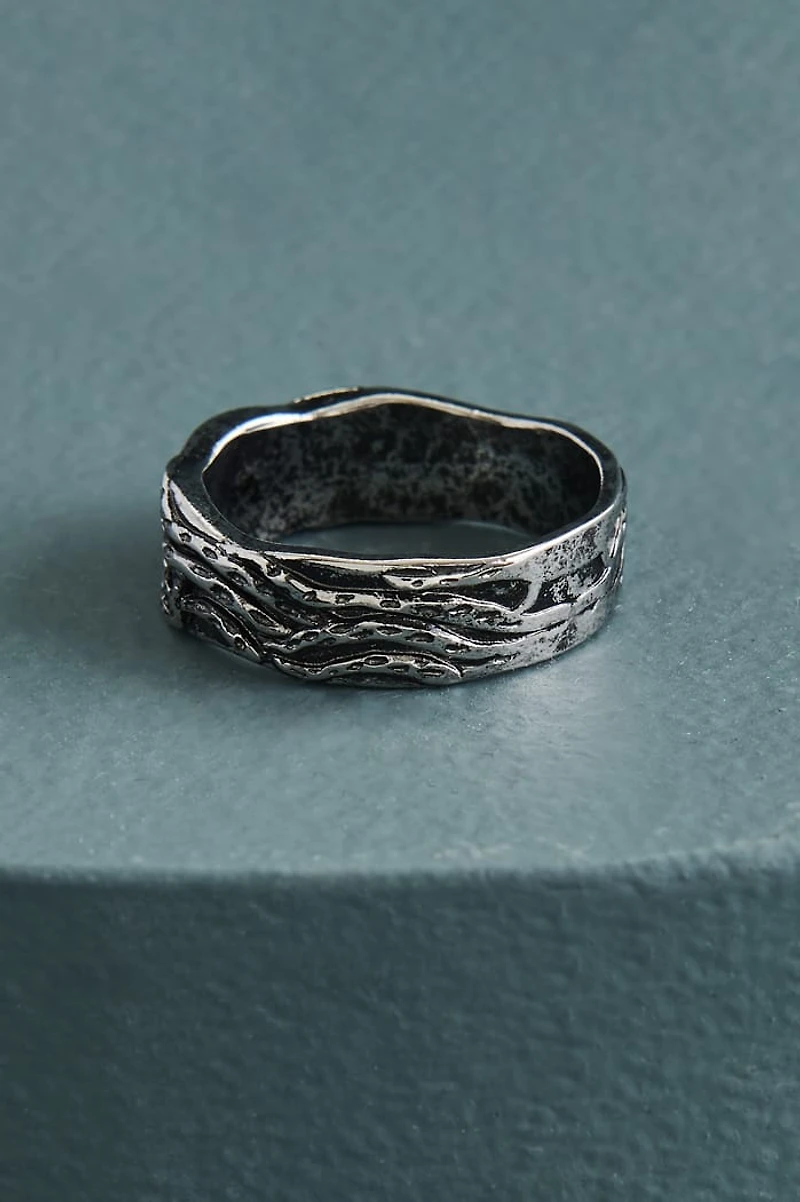 Blue Evil Eye Tree Branch Ring