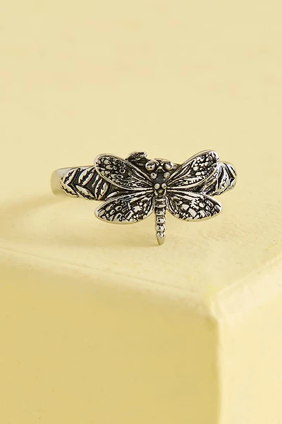 Silver Mini Dragonfly Ring
