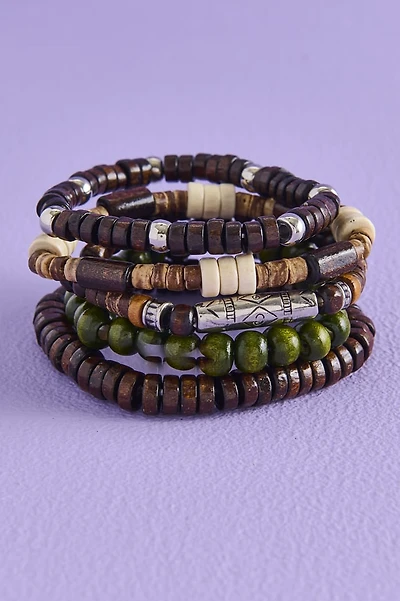 Buy Southwest Brown Wooden Bracelet Set Online at Earthbound Trading