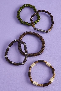 Buy Southwest Brown Wooden Bracelet Set Online at Earthbound Trading