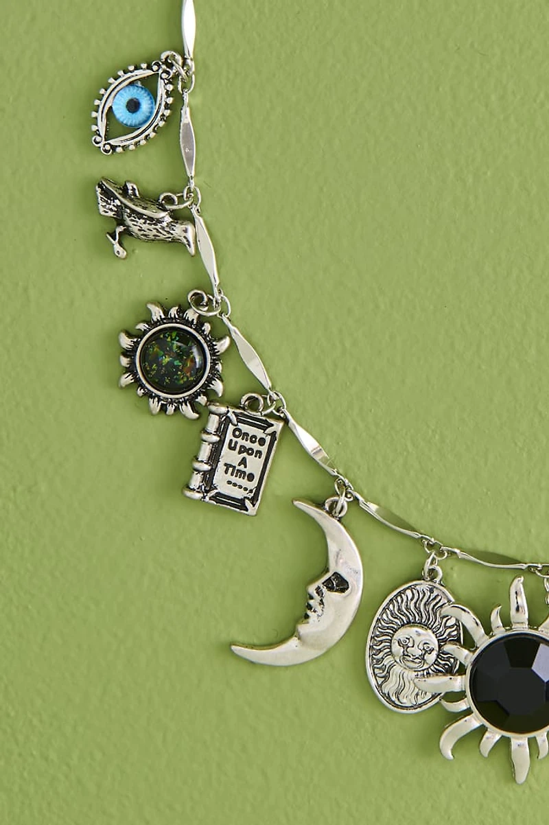 Buy Fantasy Moonlit Book Charm Necklace Online at Earthbound Trading