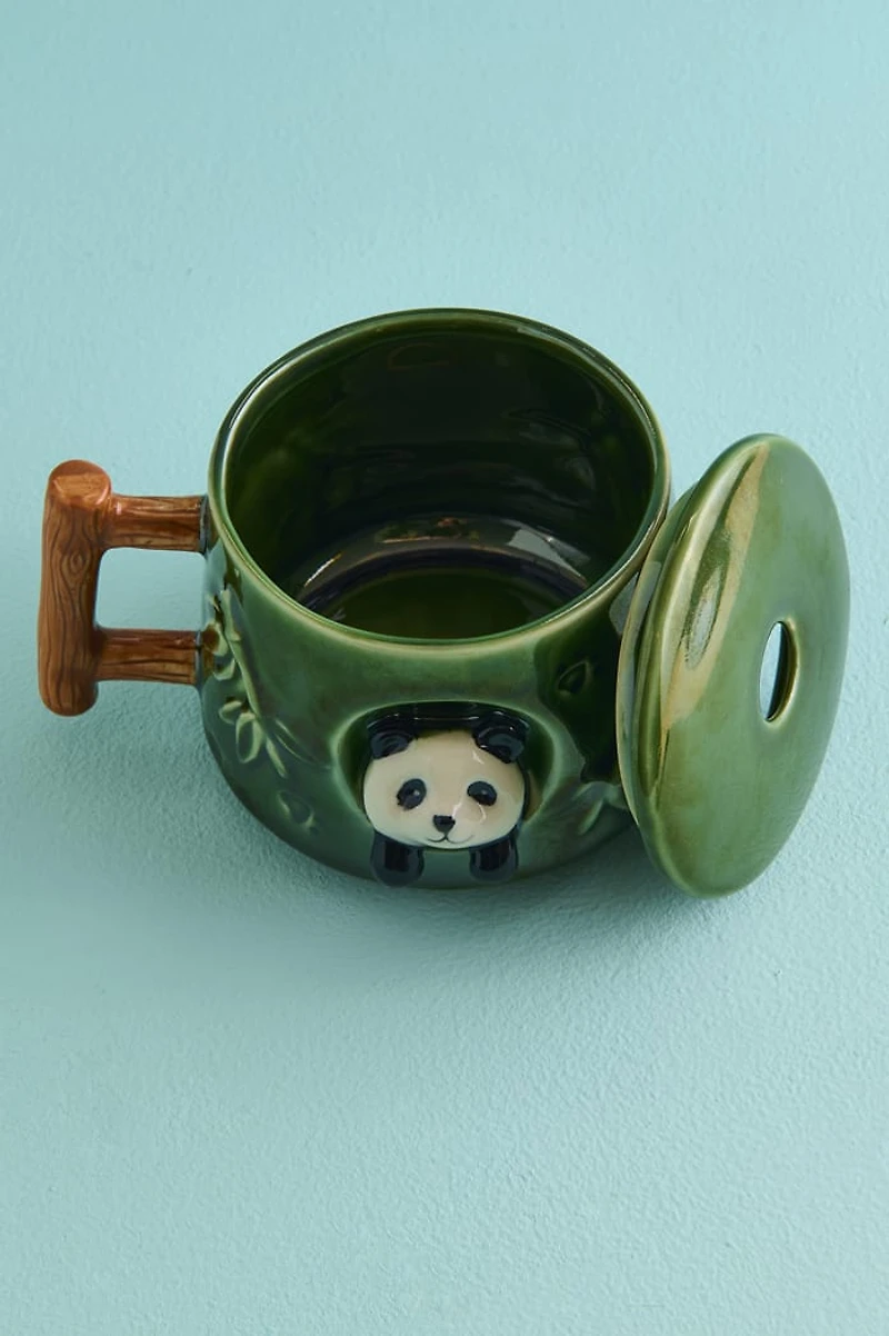 Panda Mug w/ Spoon and Lid