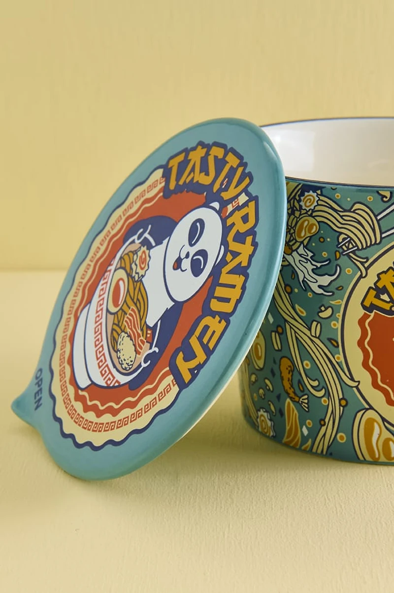 Panda Ramen Noodle Mug with Lid