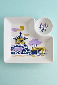 Koi Fish Landscape Sauce Plate