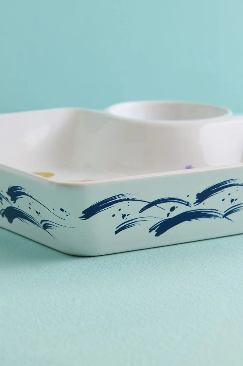 Koi Fish Landscape Sauce Plate