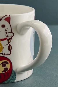 Lucky Cat Abstract Mug