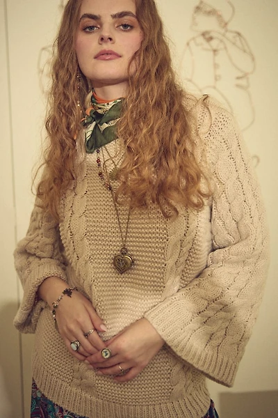 Buy Beige Chunky Cable Knit Sweater Online at Earthbound Trading