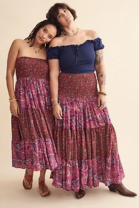 Magenta Sari Convertible Tube Dress